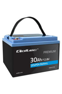 Qoltec 53703 LiFePO4 lithium-železitý fosfátový akumulátor | 12,8 V | 30 Ah | 384 Wh | BMS Obrázok pre Qoltec 53703 LiFePO4 lithium-železitý fosfátový akumulátor | 12,8 V | 30 Ah | 384 Wh | BMS