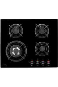 Amica PG6411SR varná deska Černá Vestavěné Plynový 4 zóna/zón Obrázok pre Amica PG6411SR varná deska Černá Vestavěné Plynový 4 zóna/zón