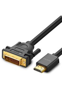 Ugreen kabel HD106 DVI 24+1 pin/HDMI FHD 60Hz 1,5 m (černý) Obrázok pre Ugreen kabel HD106 DVI 24+1 pin/HDMI FHD 60Hz 1,5 m (černý)