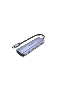 UNITEK uHUB Q4 USB 3.2 Gen 1 (3.1 Gen 1) Type-C 5000 Mbit/s Šedá Obrázok pre UNITEK uHUB Q4 USB 3.2 Gen 1 (3.1 Gen 1) Type-C 5000 Mbit/s Šedá