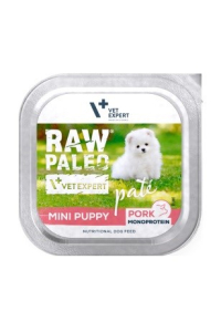 VETEXPERT Raw Paleo Pâte Mini Puppy Pork Mono - vlhké krmivo pro psy - 150g Obrázok pre VETEXPERT Raw Paleo Pâte Mini Puppy Pork Mono - vlhké krmivo pro psy - 150g