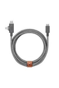 Obrázok pre Native Union Belt Duo Pro kabel k mobilnímu telefonu Černá, Bílá 1,5 m USB C USB C/Lightning