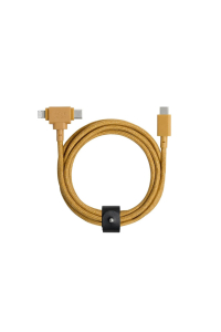 Native Union Belt Cable Duo USB kabel 1,5 m USB C USB C/Lightning Žlutá Obrázok pre Native Union Belt Cable Duo USB kabel 1,5 m USB C USB C/Lightning Žlutá