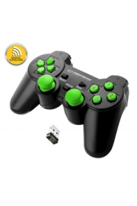 Obrázok pre Esperanza EGG108G herní ovladač Černá, Zelená USB 2.0 Gamepad Analogový/digitální PC, Playstation 3