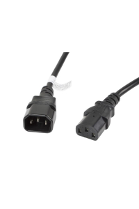 Lanberg CA-C13E-11CC-0030-BK napájecí kabel Černá 3 m C13 rozdvojovač C14 rozdvojovač Obrázok pre Lanberg CA-C13E-11CC-0030-BK napájecí kabel Černá 3 m C13 rozdvojovač C14 rozdvojovač