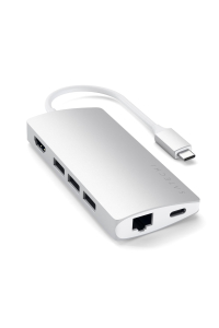 Satechi ST-TCMA2S dokovací stanice/replikátor portů USB 3.2 Gen 1 (3.1 Gen 1) Type-C Stříbrná Obrázok pre Satechi ST-TCMA2S dokovací stanice/replikátor portů USB 3.2 Gen 1 (3.1 Gen 1) Type-C Stříbrná