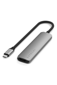 Satechi ST-P4SM rozbočovač rozhraní USB typu C 10000 Mbit/s Šedá Obrázok pre Satechi ST-P4SM rozbočovač rozhraní USB typu C 10000 Mbit/s Šedá