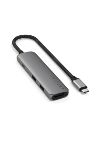 Satechi ST-P4SM rozbočovač rozhraní USB typu C 10000 Mbit/s Šedá Obrázok pre Satechi ST-P4SM rozbočovač rozhraní USB typu C 10000 Mbit/s Šedá