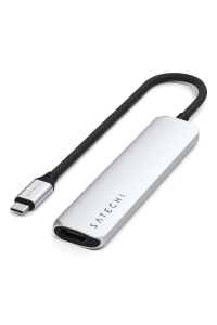Satechi ST-P6SS rozbočovač rozhraní USB typu C 10000 Mbit/s Stříbrná Obrázok pre Satechi ST-P6SS rozbočovač rozhraní USB typu C 10000 Mbit/s Stříbrná