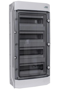 Obrázok pre Surface-mounted installation enclosure, plastic, IP65, 4th row, 12 modules, 1500V DC