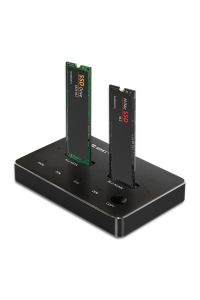 Obrázok pre Qoltec 52274 Dokovací stanice pro M.2 SSD disk | NVMe | SATA | USB-C | DVOJITÁ 2 x 2TB