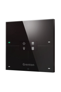Grenton smart panel / 4 touch fields / OLED display / Wi-Fi / black glass front Obrázok pre Grenton smart panel / 4 touch fields / OLED display / Wi-Fi / black glass front