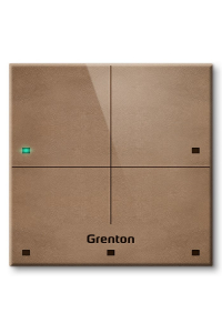 Grenton touch panel / 4 touch fields / TF-Bus / bright, natural leather front Obrázok pre Grenton touch panel / 4 touch fields / TF-Bus / bright, natural leather front