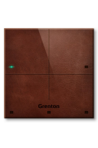 Grenton touch panel / 4 touch fields / TF-Bus / dark, natural leather front Obrázok pre Grenton touch panel / 4 touch fields / TF-Bus / dark, natural leather front
