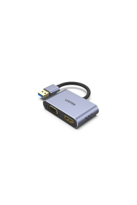 Obrázok pre UNITEK V1304A adaptér k video kabelům 0,15 m USB Typ-A HDMI + VGA (D-Sub) Šedá