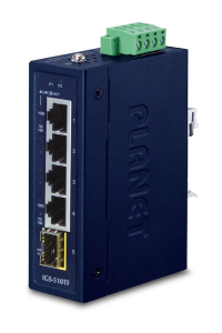 PLANET IGS-510TF síťový přepínač Nespravované Gigabit Ethernet (10/100/1000) Modrá Obrázok pre PLANET IGS-510TF síťový přepínač Nespravované Gigabit Ethernet (10/100/1000) Modrá