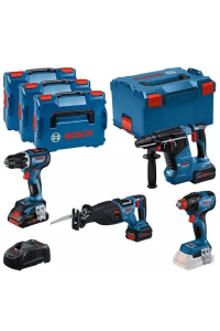 Obrázok pre BOSCH. 18V COMBO KIT (GSR 18V-90C +GDX 18V-210C +GBH 18V-24C +GSA 18V-28) 1xPC4.0Ah 2xPC5.5Ah ...