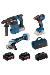 Obrázok pre BOSCH. 18V COMBO KIT (GBH 18V-26 + GDX 18V-200 + GWS 18V-10) 2x5,0Ah BAG ...