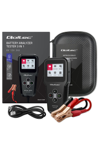 Qoltec 52489 Digitální tester analyzátoru baterií 3 v 1 s LCD a vícejazyčným 6V | 12V | 24V | 30Ah-200Ah Obrázok pre Qoltec 52489 Digitální tester analyzátoru baterií 3 v 1 s LCD a vícejazyčným 6V | 12V | 24V | 30Ah-200Ah