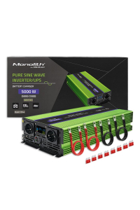 Qoltec Monolith zdroj/transformátor Auto 5000 W Zelená Obrázok pre Qoltec Monolith zdroj/transformátor Auto 5000 W Zelená