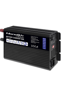 Obrázok pre Qoltec 51955 Chytrá nabíječka Monolith pro LiFePO4 AGM GEL SLA baterie | 30A | 12V