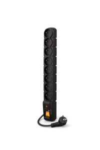 ACAR S8 Černá 8 AC zásuvky / AC zásuvek 230 V 5m Obrázok pre ACAR S8 Černá 8 AC zásuvky / AC zásuvek 230 V 5m