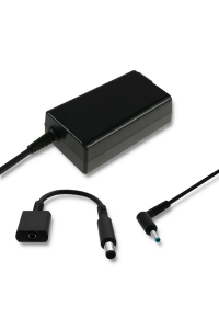 Obrázok pre Qoltec 51728 Napájecí adaptér pro HP | 65W | 19V | 3,33A 4,5*3,0+pin | adaptér 4,5*3,0+pin/7,4*5,0+pin | napájecí kabel