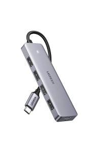 Obrázok pre Ugreen Hub Adaptér 4v1 USB-C na 4× USB 3.0 + USB-C Šedý