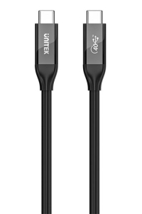 UNITEK C14100ABK01-2M USB kabel USB4 Gen 2x2 USB C 40 Gbit/s 240 W Černá Obrázok pre UNITEK C14100ABK01-2M USB kabel USB4 Gen 2x2 USB C 40 Gbit/s 240 W Černá