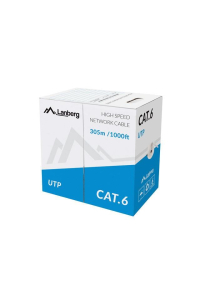 Lanberg LCF6-11CU-0305-S síťový kabel Šedá 305 m Cat6 F/UTP (FTP) Obrázok pre Lanberg LCF6-11CU-0305-S síťový kabel Šedá 305 m Cat6 F/UTP (FTP)
