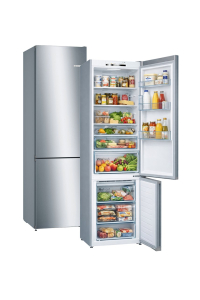 Bosch Serie 4 KGN39VIEB Chladnička s mrazákem Volně stojící 368 l E Nerezová ocel Obrázok pre Bosch Serie 4 KGN39VIEB Chladnička s mrazákem Volně stojící 368 l E Nerezová ocel
