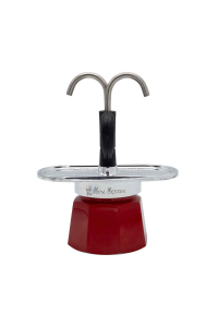 Obrázok pre Bialetti Mini Express Magritte Moka konvička Červená, Stříbrná