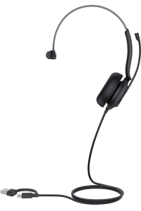 Yealink UH35 Mono Teams USB-C/A Sluchátka s mikrofonem Kabel Přes hlavu Hovory/hudba USB Type-C / USB Type-A Černá Obrázok pre Yealink UH35 Mono Teams USB-C/A Sluchátka s mikrofonem Kabel Přes hlavu Hovory/hudba USB Type-C / USB Type-A Černá