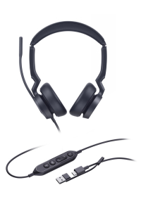 Obrázok pre Yealink UH46 Dual Teams USB-C/A Sluchátka s mikrofonem Kabel Přes hlavu Kancelář / call centrum USB Type-C / USB Type-A Černá