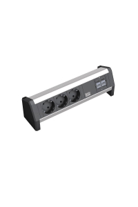 Obrázok pre Bachmann Desk 1 napájecí prodlužovačka 3 AC zásuvky / AC zásuvek Černá