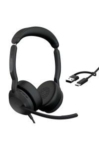 Obrázok pre Jabra Evolve2 50 Sluchátka s mikrofonem Kabel Přes hlavu Kancelář / call centrum USB Type-C / USB Type-A Bluetooth Černá