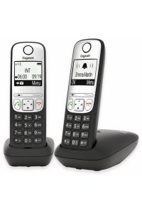 Obrázok pre Gigaset A690 Duo Analogový telefon Identifikace volajícího Černá, Stříbrná