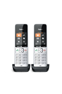 Obrázok pre Gigaset COMFORT 500HX duo Analog/DECT telefon Identifikace volajícího Černá, Stříbrná