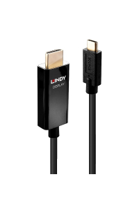 Lindy 43291 adaptér k video kabelům 1 m USB typu C HDMI Typ A (standardní) Černá Obrázok pre Lindy 43291 adaptér k video kabelům 1 m USB typu C HDMI Typ A (standardní) Černá