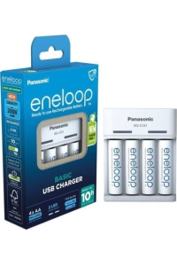 Obrázok pre NABÍJEČKA PANASONIC BASIC USB + 4x AA ENELOOP 2000 mAh