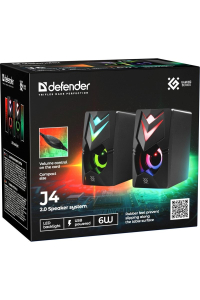 PC reproduktory 2.0 DEFENDER J4 2.0 6W LED USB černé Obrázok pre PC reproduktory 2.0 DEFENDER J4 2.0 6W LED USB černé