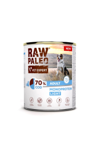 VETEXPERT Raw Paleo Cod Light Mono - vlhké krmivo pro psy - 800g Obrázok pre VETEXPERT Raw Paleo Cod Light Mono - vlhké krmivo pro psy - 800g