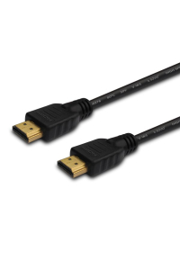 Obrázok pre SAVIO CL-195 HDMI kabel 2 m, černý, pozlacené konektory, verze 2.0 high speed, ethernet/3D