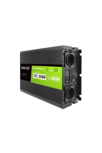 Green Cell Przetwornica napicia PowerInverter LCD 12 V 2000W/40000W Przetwornica samochodowa z wywietlaczem - czysty sinus zdroj/transformátor Auto Černá Obrázok pre Green Cell Przetwornica napicia PowerInverter LCD 12 V 2000W/40000W Przetwornica samochodowa z wywietlaczem - czysty sinus zdroj/transformátor Auto Černá