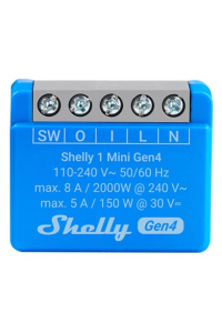 Obrázok pre SHELLY 1 Mini Gen4 Chytrý spínač 1P Modrá