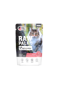 Obrázok pre VETEXPERT Raw Paleo Adult Sterilised Pork - mokré krmivo pro kočky - 100g