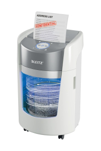 Obrázok pre Leitz IQ OptiMax Small Office 350 skartovačka Na malé částice 58 dB 22,3 cm Šedá, Bílá