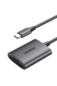 Ugreen Čtečka karet SD/TF Ugreen CM401 USB C 5 Gb/s – šedá Obrázok pre Ugreen Čtečka karet SD/TF Ugreen CM401 USB C 5 Gb/s – šedá