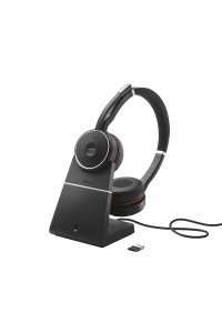 Obrázok pre Jabra Evolve 75 SE Sluchátka s mikrofonem Kabelový a bezdrátový Přes hlavu Hovory/hudba Bluetooth Nabíjecí podstavec Černá