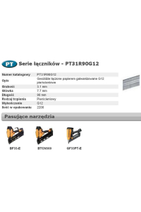 Obrázok pre BOSTITCH NAILS PT 33' 90mm RING GAL